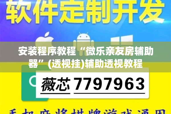 安装程序教程“微乐亲友房辅助器	”(透视挂)辅助透视教程