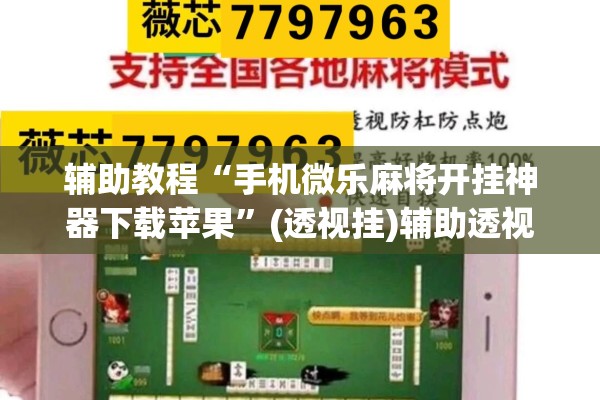 辅助教程“手机微乐麻将开挂神器下载苹果”(透视挂)辅助透视教程