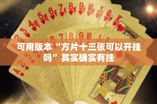 可用版本“方片十三张可以开挂吗	”其实确实有挂
